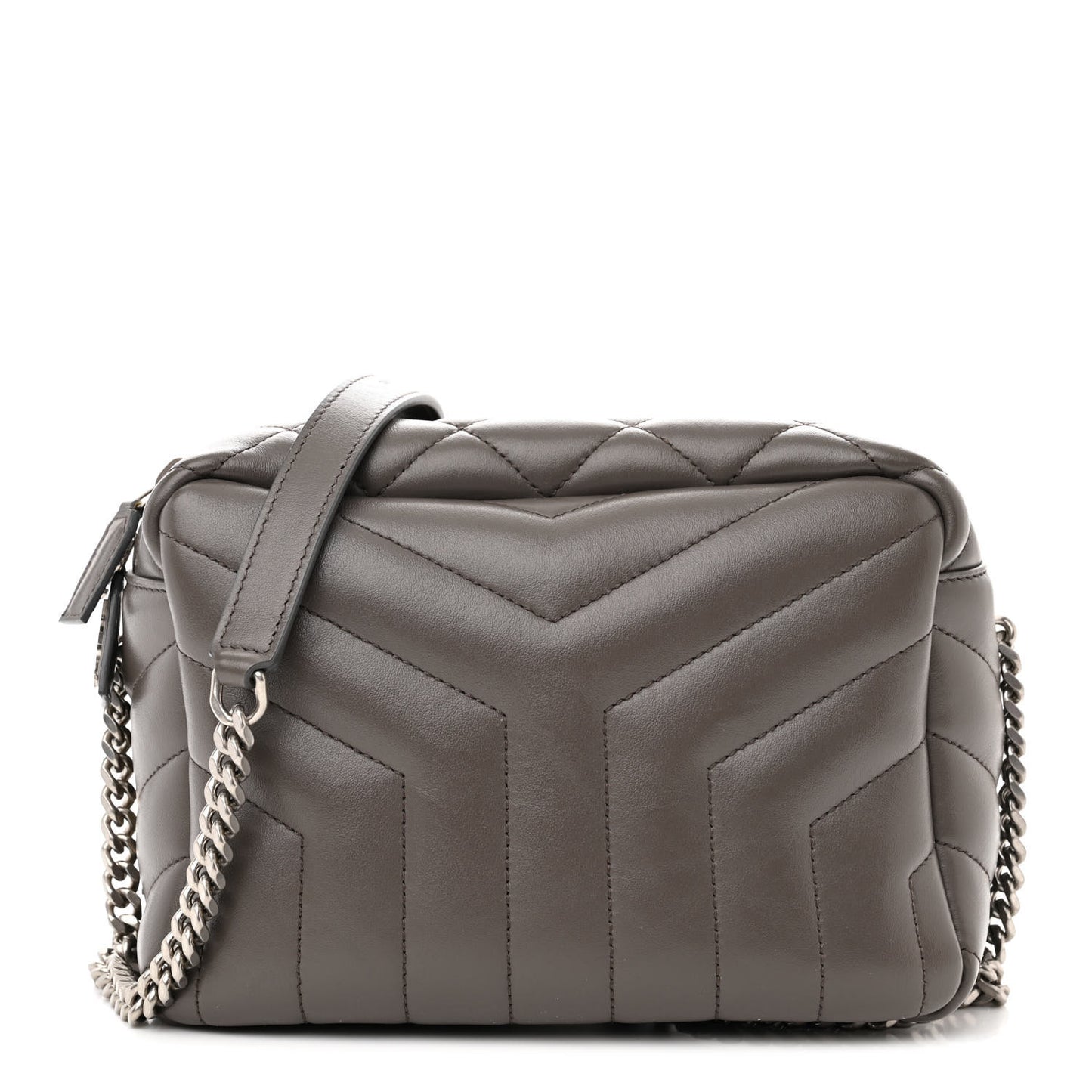 Calfskin Y Quilted Monogram Small Loulou Bowling Bag Earth