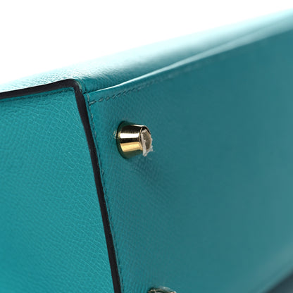 Hermes Epsom Kelly Sellier 25 Bleu Paon 9 of 37