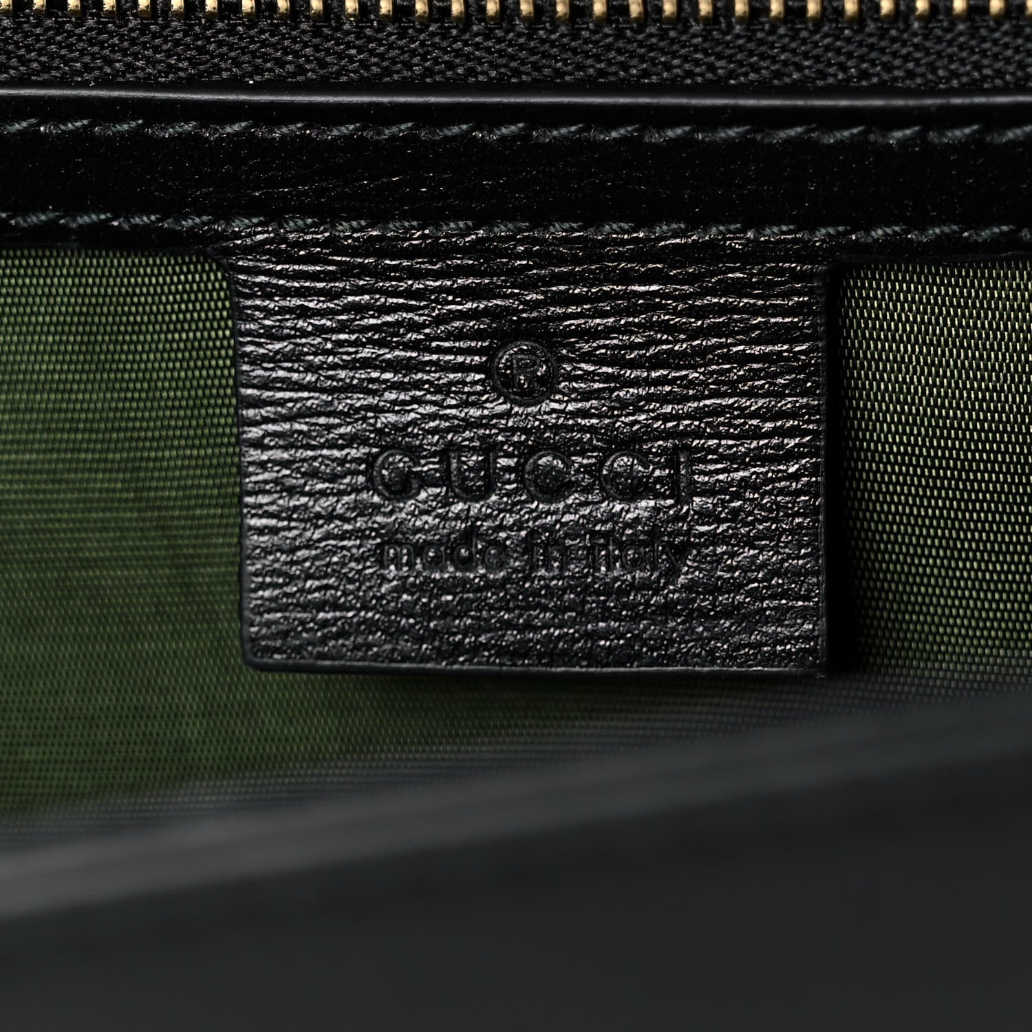 Gucci Textured Calfskin Medium Torchon GG Ring Shoulder Bag Black 7 of 15