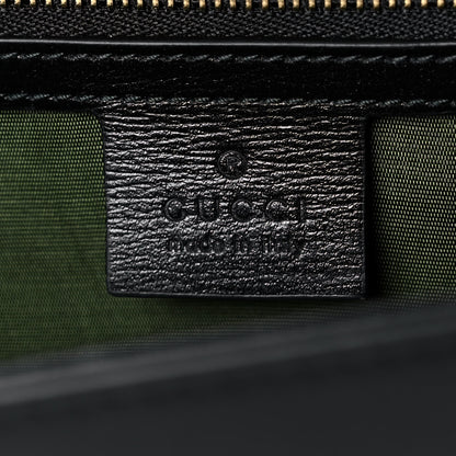 Gucci Textured Calfskin Medium Torchon GG Ring Shoulder Bag Black 7 of 15