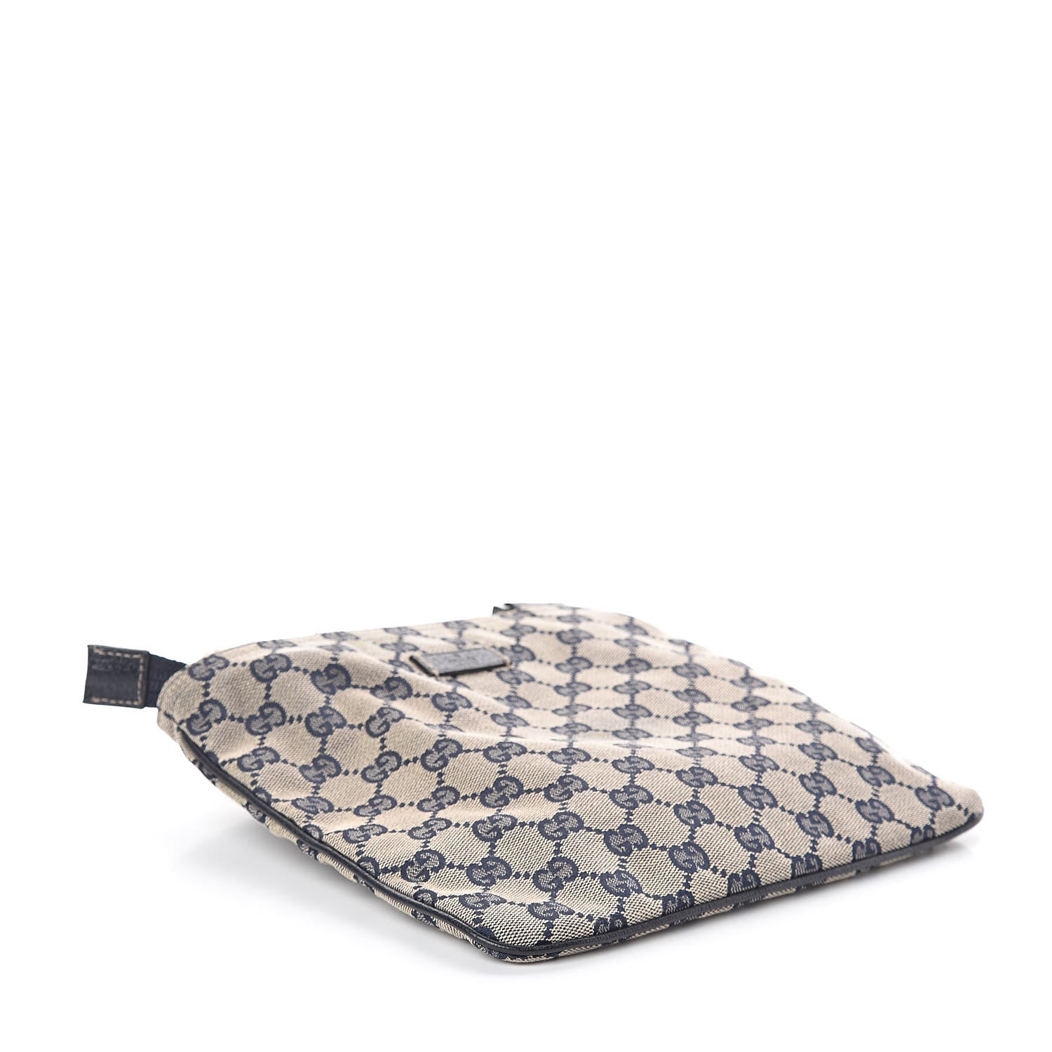 Gucci Monogram Web Small Flat Messenger Bag Navy 4 of 9