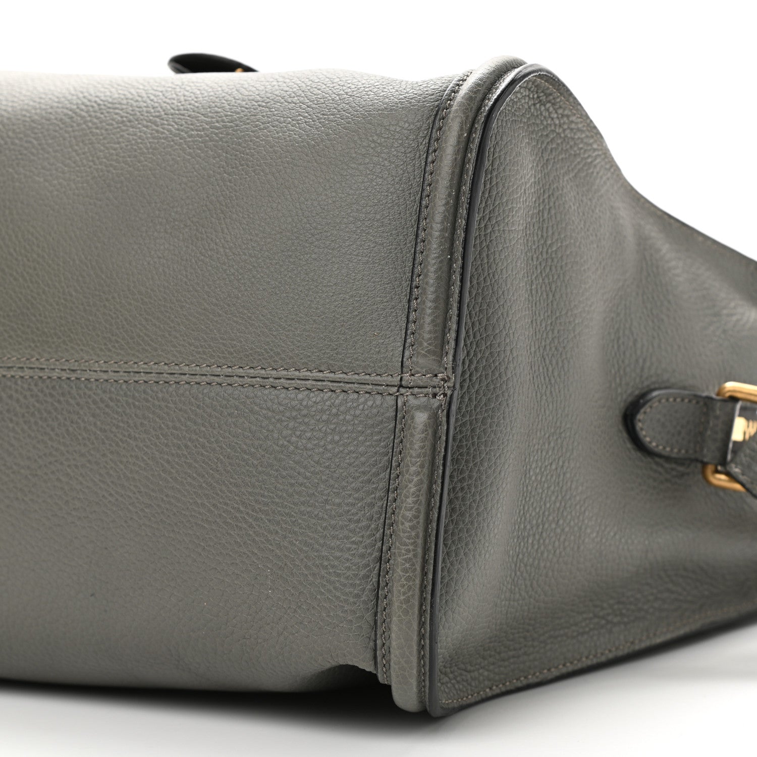 Alexander McQueen Pebbled Calfskin Small Skull Padlock Zip Around Tote Grey 10 of 14