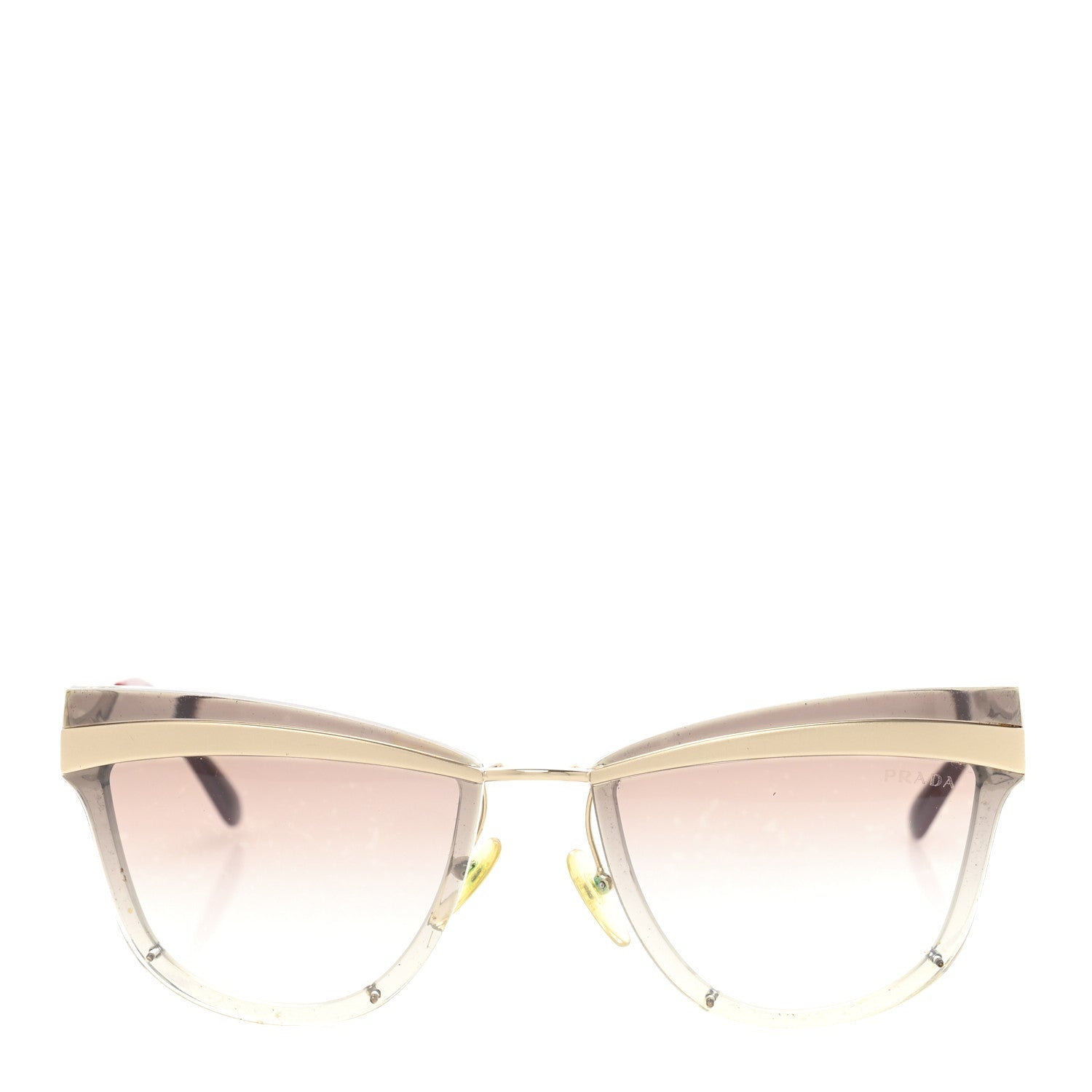 Prada Cinema Evolution 65mm Sunglasses SPR 12U Beige Gradient Mirror 2 of 9