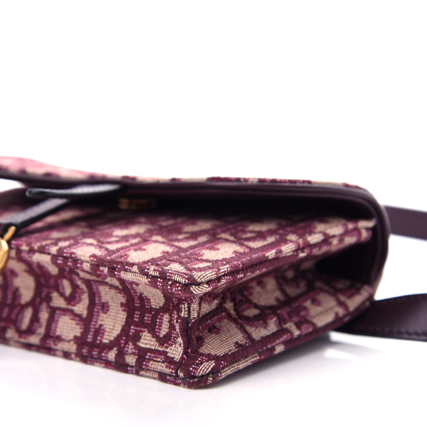 Oblique Saddle Belt Bag Bordeaux