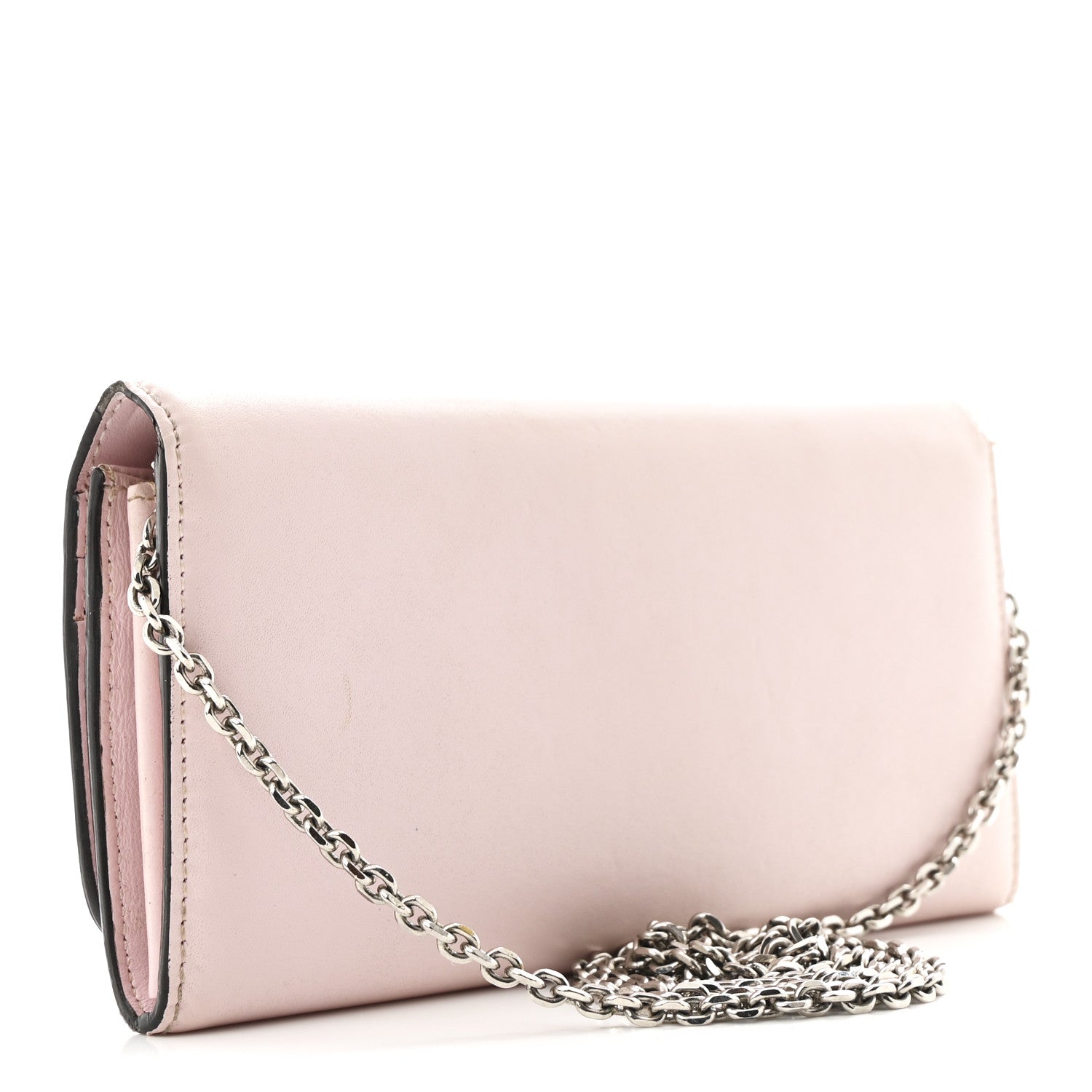 Fendi Vitello Liberty Studded Continental Wallet On Chain Peonia Multicolor 3 of 16