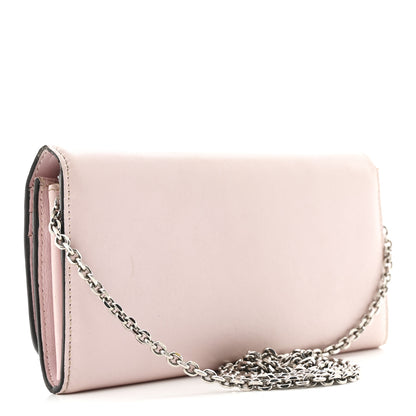 Fendi Vitello Liberty Studded Continental Wallet On Chain Peonia Multicolor 3 of 16