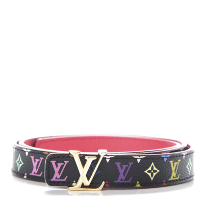 Louis Vuitton Monogram Multicolor LV Initiales Belt 95 38 Black Grenade 1 of 5