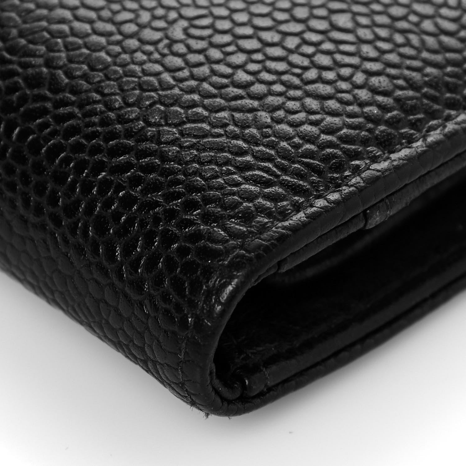 Chanel Caviar Timeless CC Compact French Wallet Black 9 of 12