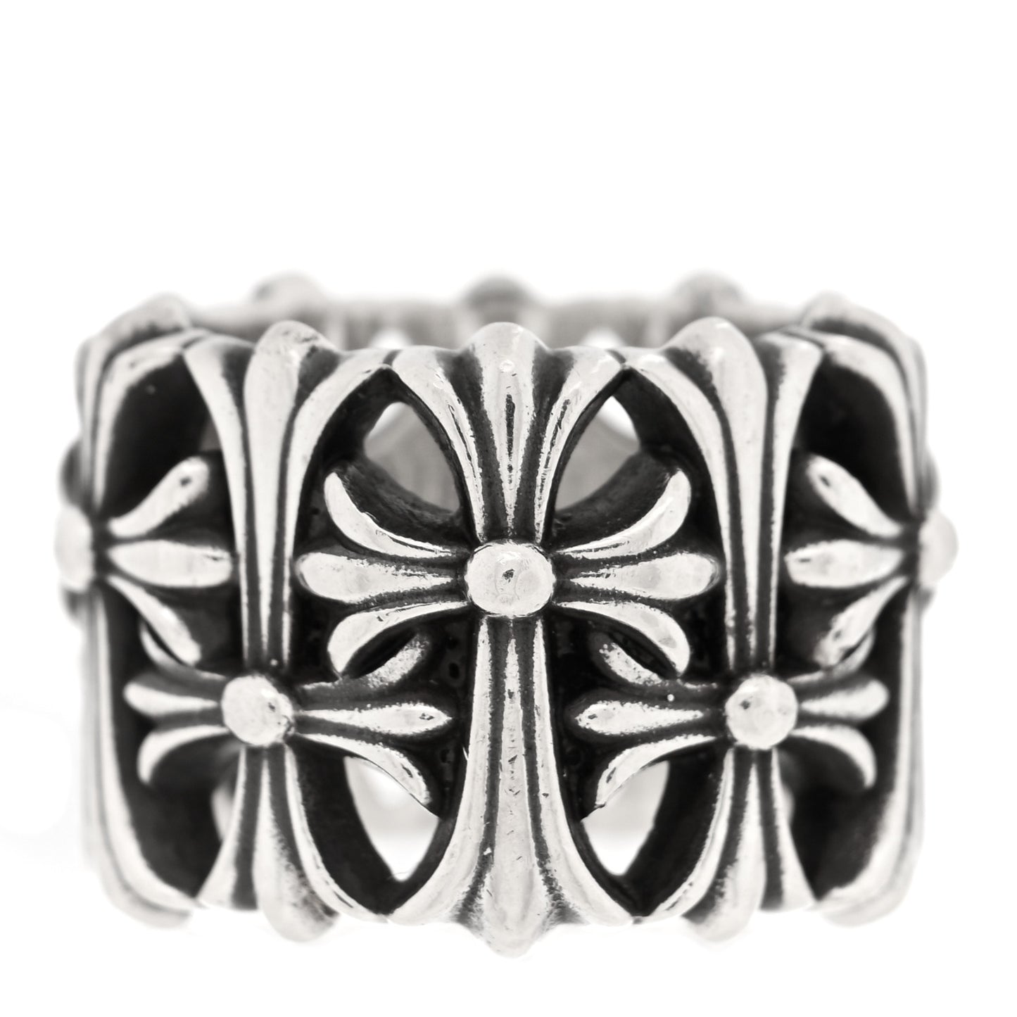 Sterling Silver Cemetery Cross Ring 56 7.5