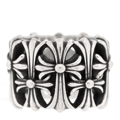 Chrome Hearts Sterling Silver Cemetery Cross Ring 56 7.5 3 of 5
