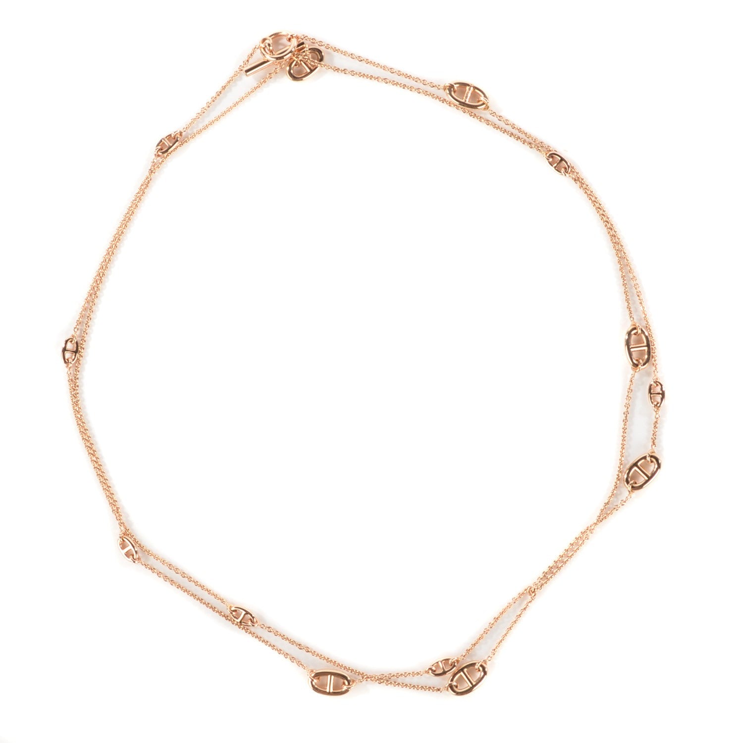 Hermes 18K Rose Gold PM Farandole Necklace 120 1 of 6