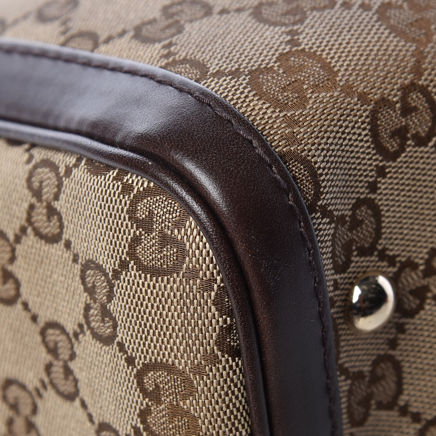Monogram Vintage Web Medium Boston Dark Brown