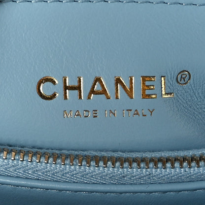 Chanel Caviar Quilted Small Coco Chain Handle Flap Light Blue 6 of 10