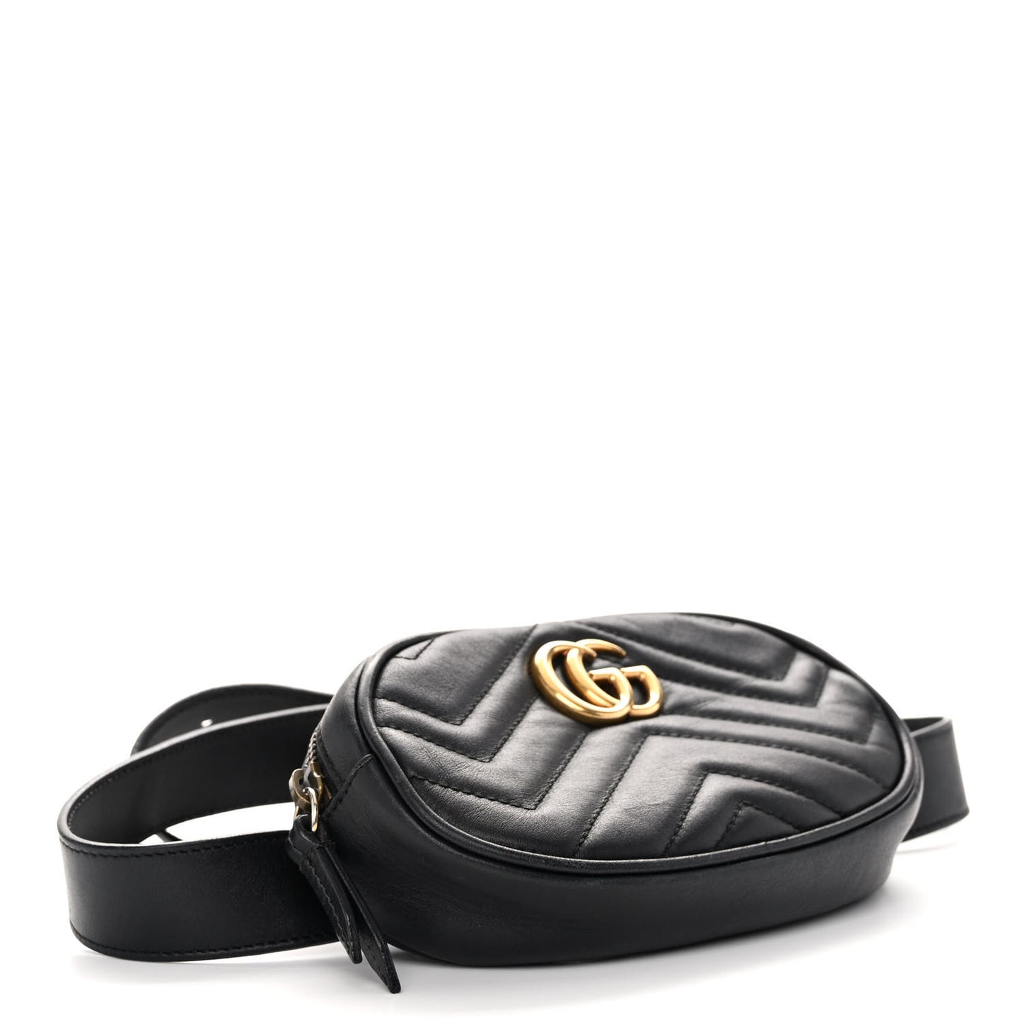 Calfskin Matelasse GG Marmont Belt Bag 75 30 Black