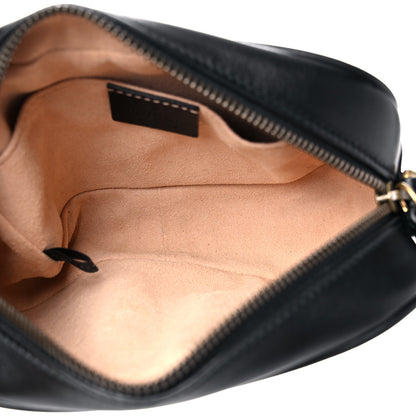 Gucci Calfskin Matelasse Mini GG Marmont Chain Shoulder Bag Black 5 of 12
