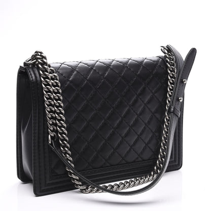 Chanel Calfskin Quilted Large Boy Flap Black 2 of 10