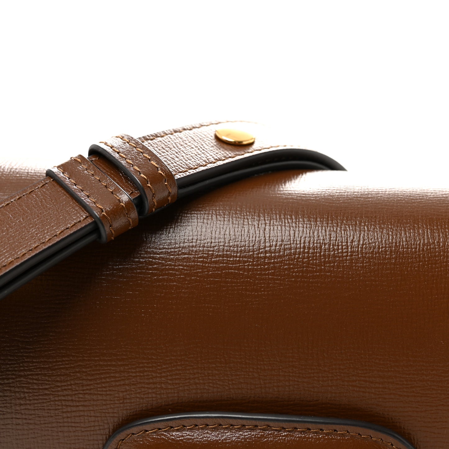 Azalea Calfskin Horsebit 1955 Shoulder Bag Brown Sugar