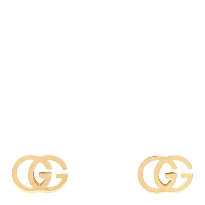 Gucci 18K Yellow Gold GG Tissue Stud Earrings 1 of 6