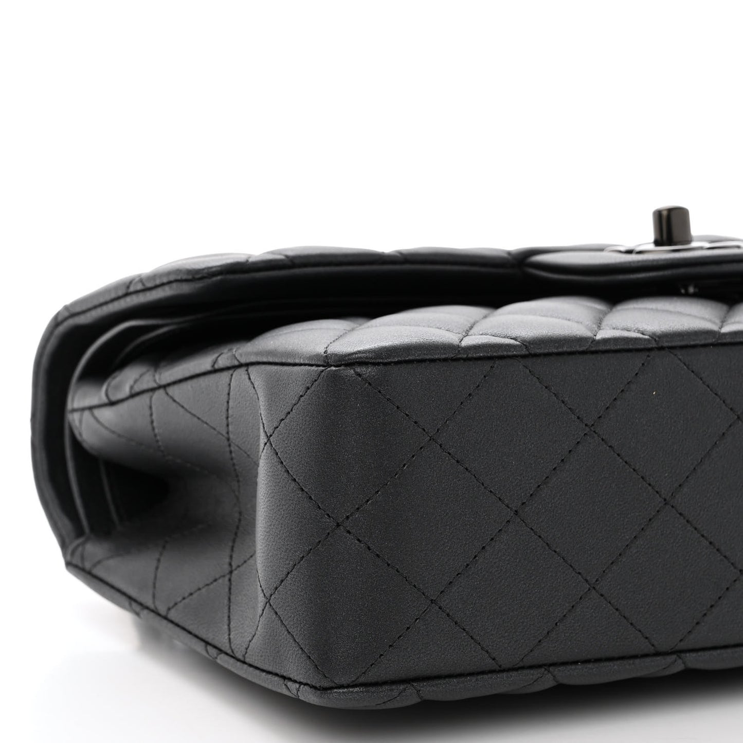 Lambskin Quilted Small Double Flap So Black