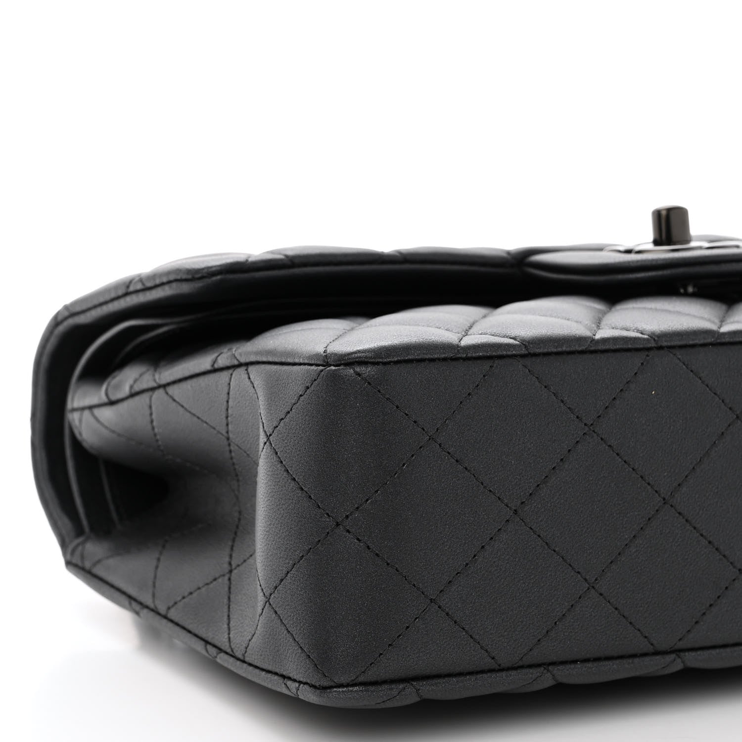 Chanel Lambskin Quilted Small Double Flap So Black 9 of 13