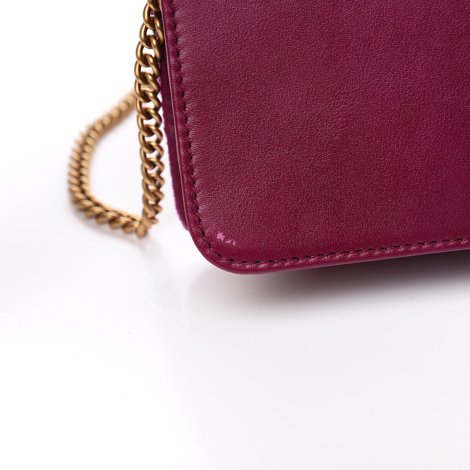 Gucci Velvet Matelasse GG Marmont Mini Bag Fuchsia Violet Cyclamen 9 of 12