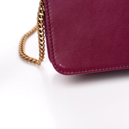 Gucci Velvet Matelasse GG Marmont Mini Bag Fuchsia Violet Cyclamen 9 of 12