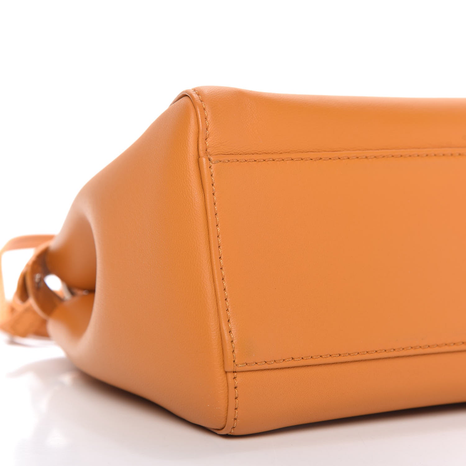 Fendi Nappa Mini Peekaboo Iconic Satchel Giallo Syrup 6 of 14