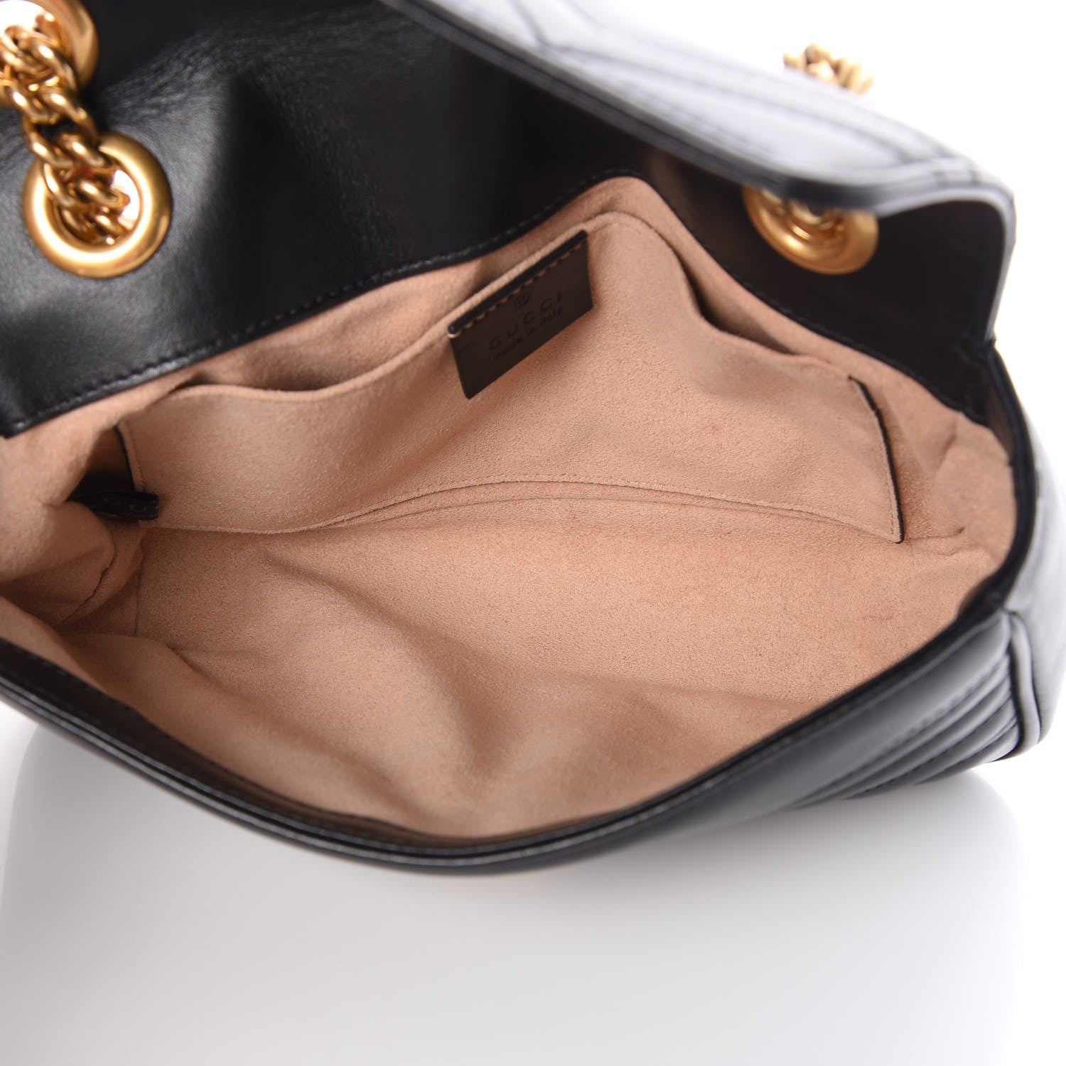 Gucci Calfskin Matelasse Mini GG Marmont Shoulder Bag Black 5 of 8