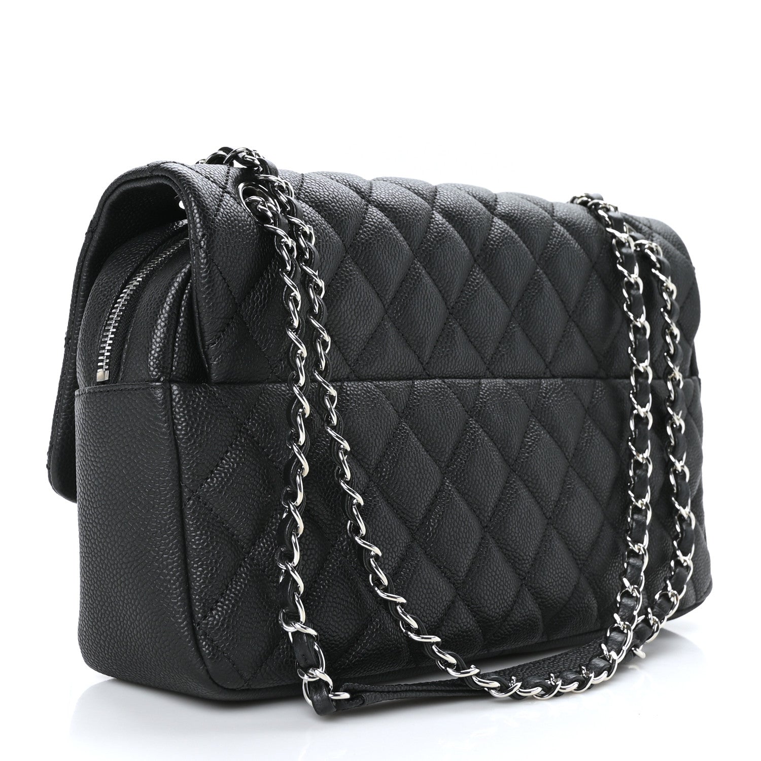 Chanel Caviar Quilted Jumbo Easy Flap Black 3 of 9