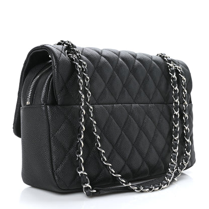 Chanel Caviar Quilted Jumbo Easy Flap Black 3 of 9