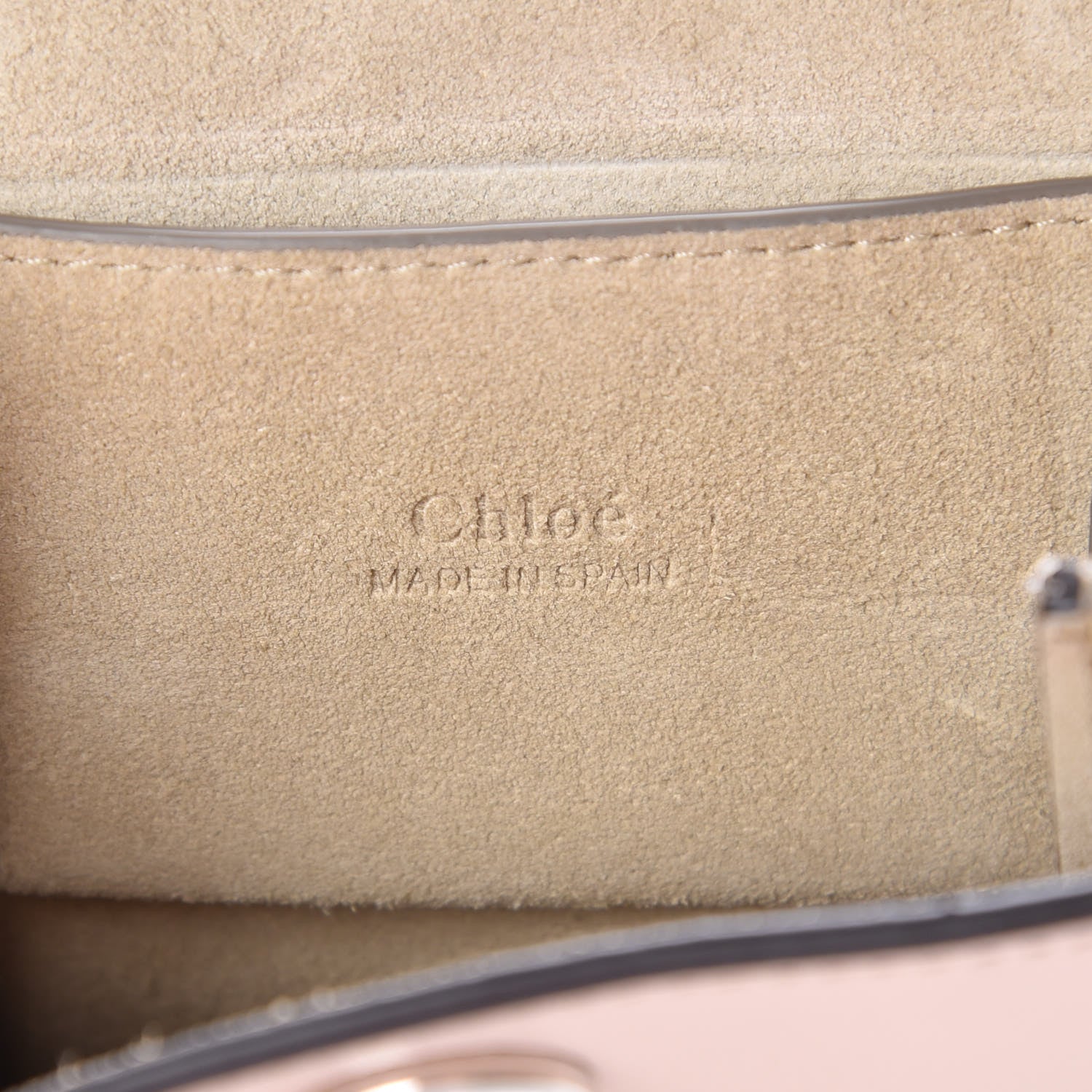 Chloe Suede Calfskin Mini Faye Bracelet Bag Cement Pink 7 of 11