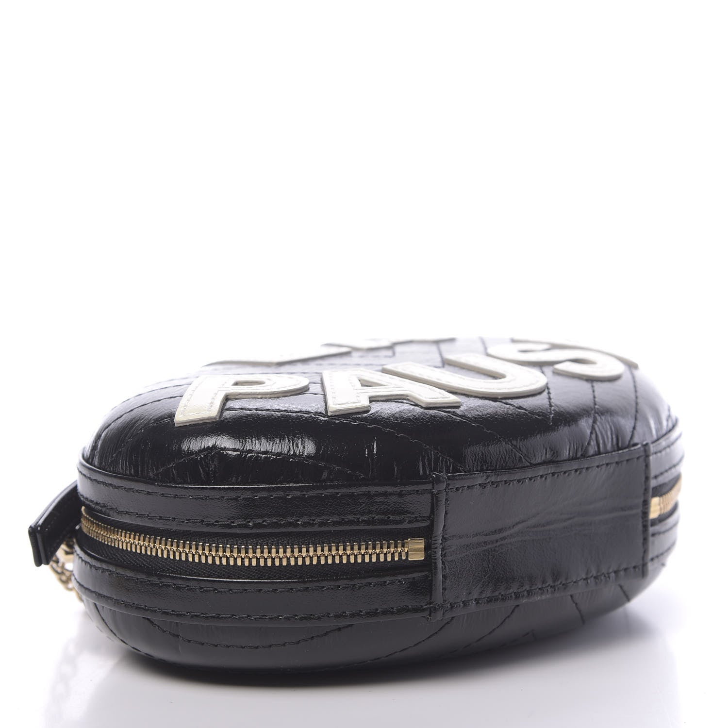 Chanel Lambskin Embroidered Chevron Quilted La Pausa Tassel Clutch Black 4 of 10