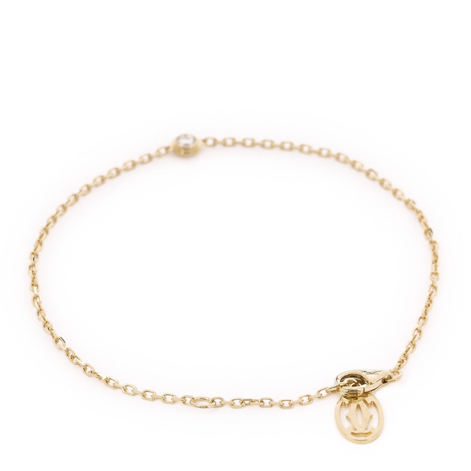 Cartier 18K Yellow Gold Diamond SM D'Amour Bracelet 2 of 4