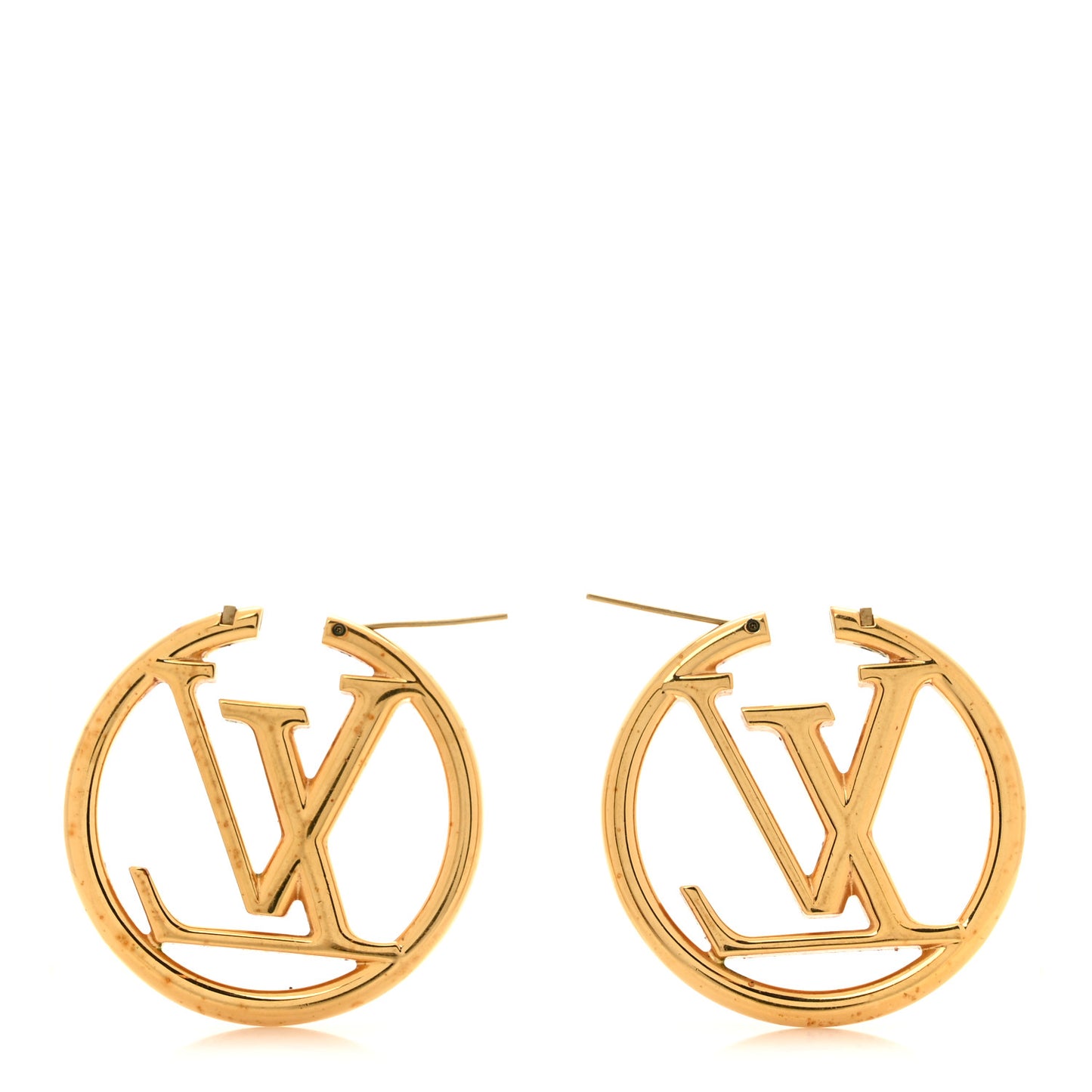 Metal Louise Hoop Earrings Gold