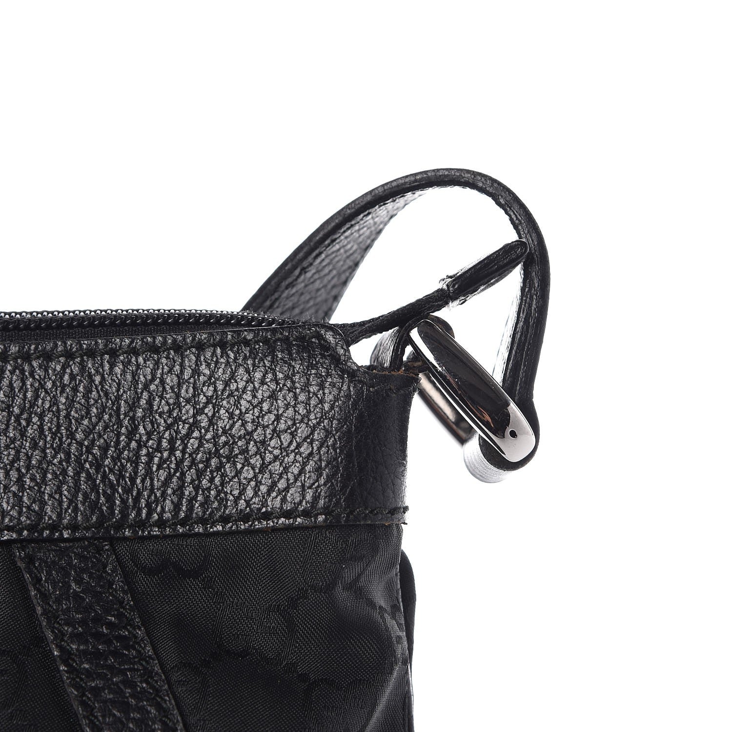 Gucci Nylon Monogram Small D Silver Ring Messenger Black 10 of 17
