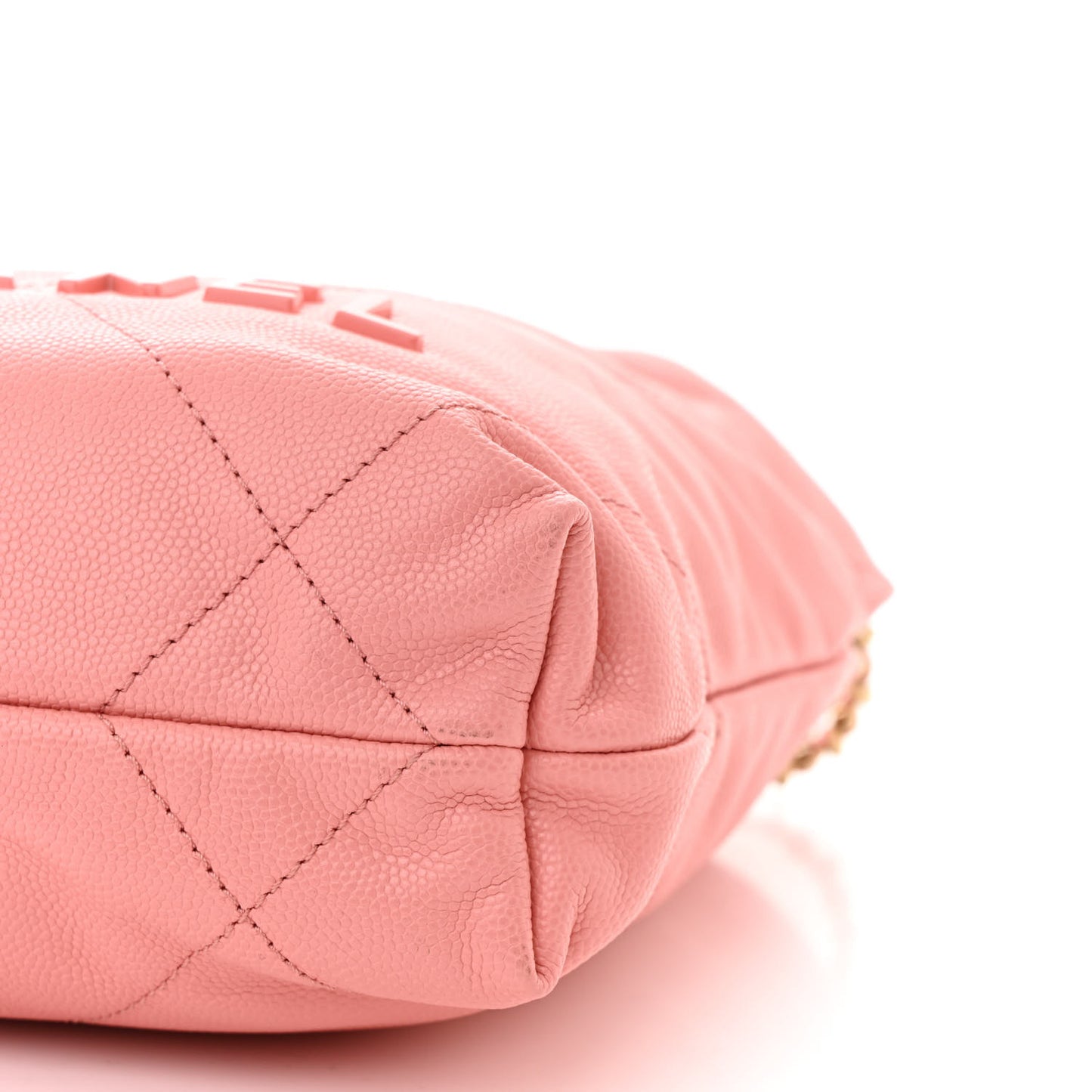 Shiny Caviar Quilted Mini Chanel 22 Coral