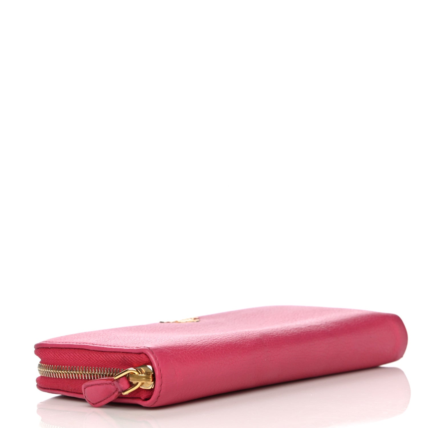 Prada Vitello Daino Zip Around Wallet Peonia 4 of 18