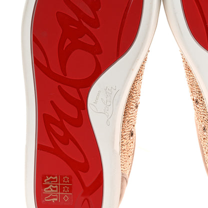 Christian Louboutin Veau Velours Calfskin Crystal Womens Viera Flat Sneakers 39 Antoinette 6 of 7