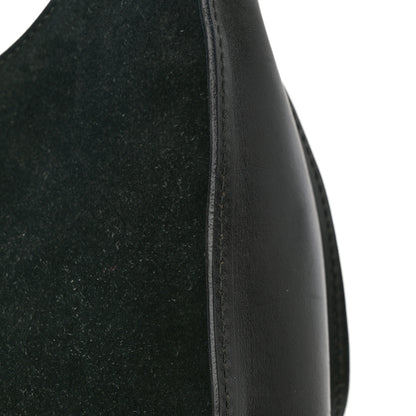 Gucci Suede Logo Hobo Bag Black 13 of 16