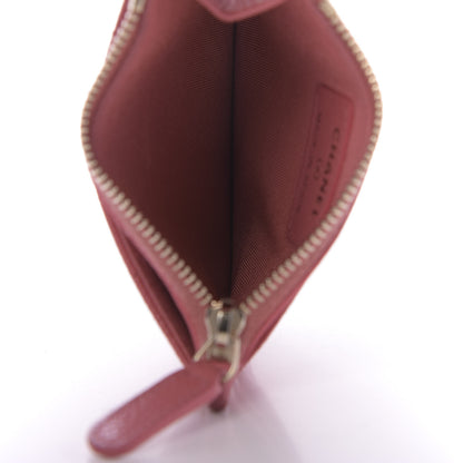 Chanel Caviar Quilted CC Zip Card Holder Pink 5 of 8