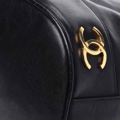Chanel Lambskin Drawstring Bucket Bag Black 13 of 18