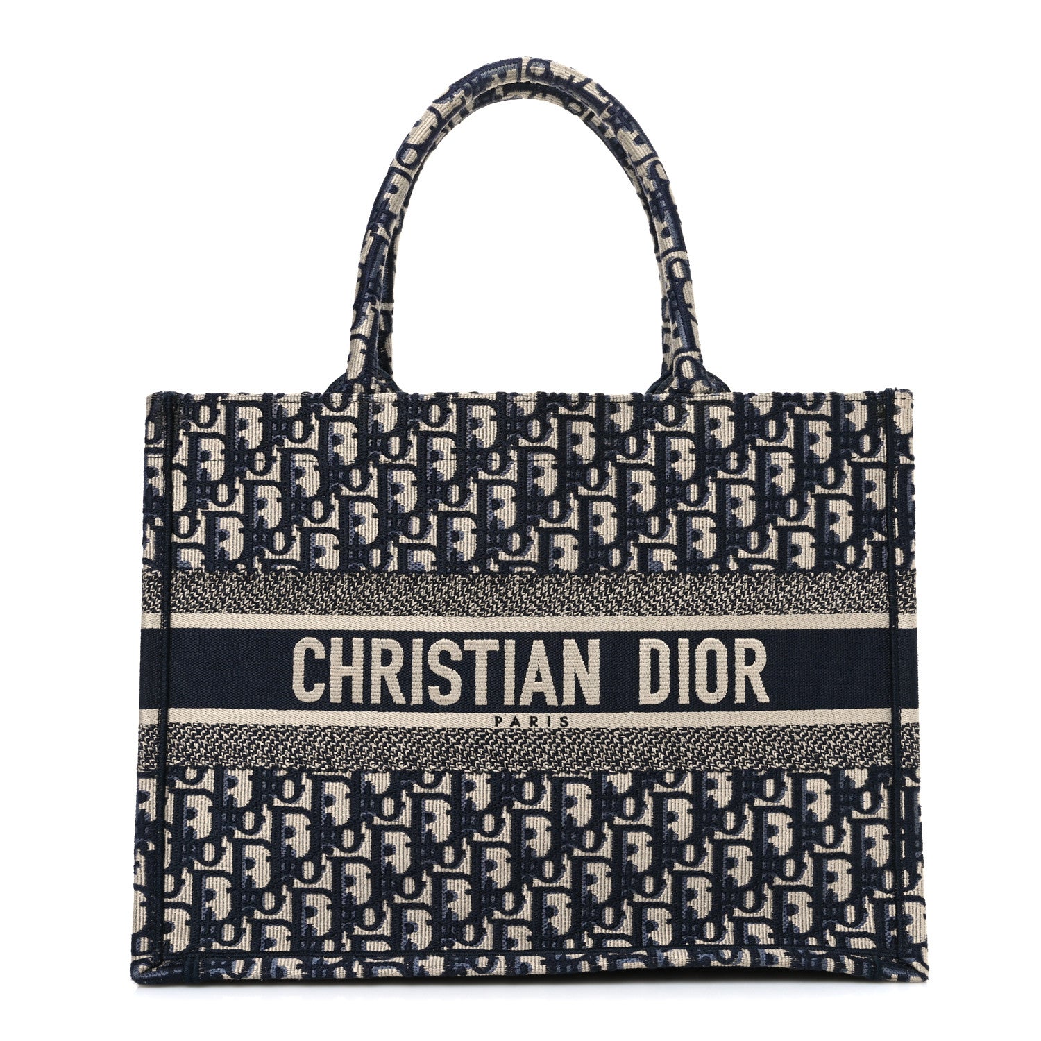 Christian Dior Oblique Medium Book Tote Blue Multicolor 1 of 10