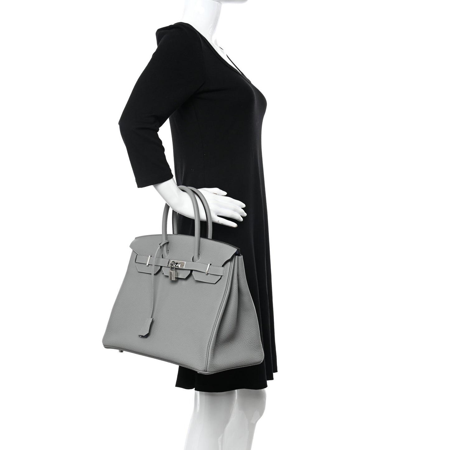 Togo Verso Birkin 35 Gris Mouette Bleu Agate