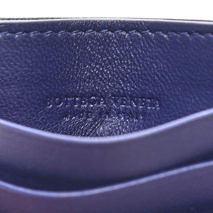 Bottega Veneta Nappa Intrecciato Woven Bi-Color Card Holder Blue Aqua 6 of 7