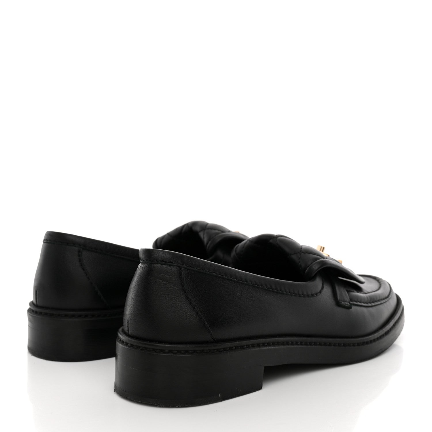 Chanel Lambskin Quilted CC Turnlock Loafers 37.5 Black 37.5 Black 5 of 12