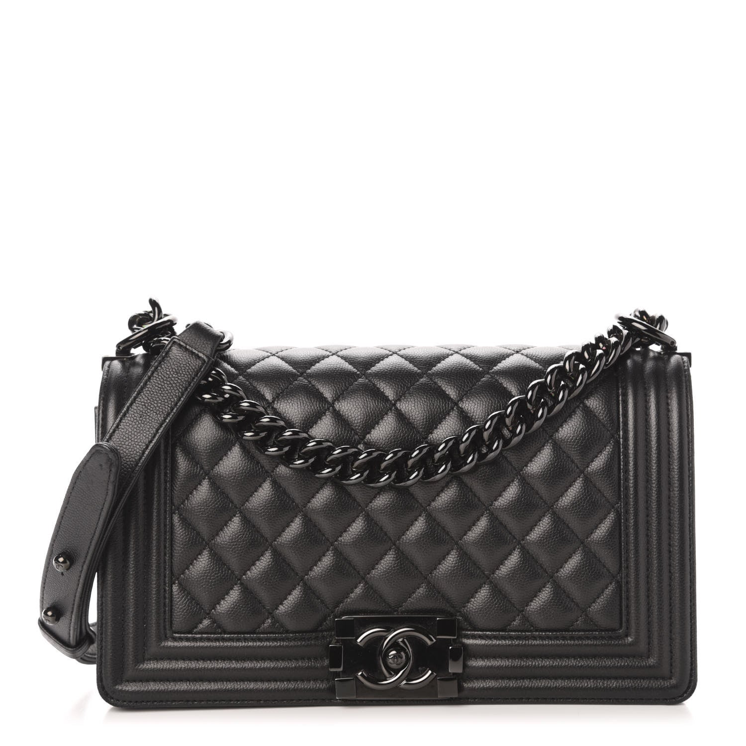 Chanel Caviar Quilted Medium Boy Flap So Black 1 of 11