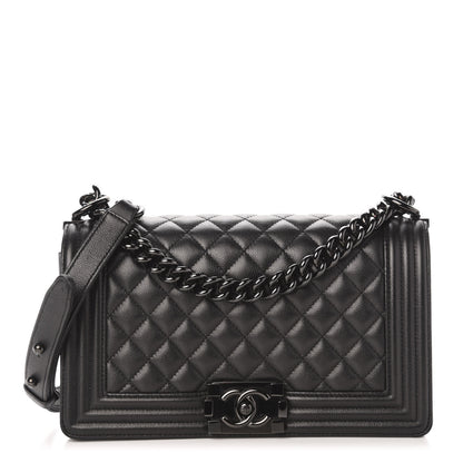 Chanel Caviar Quilted Medium Boy Flap So Black 1 of 11