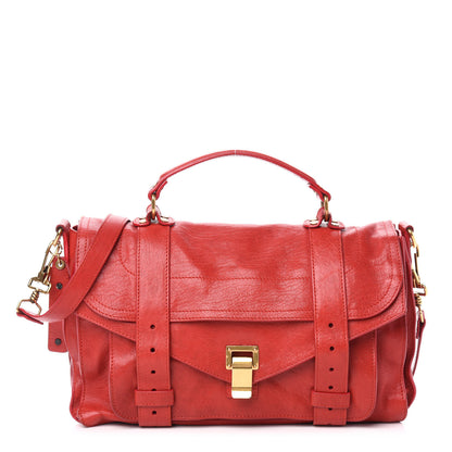 Proenza Schouler Lambskin Medium PS1 Satchel Red 1 of 11