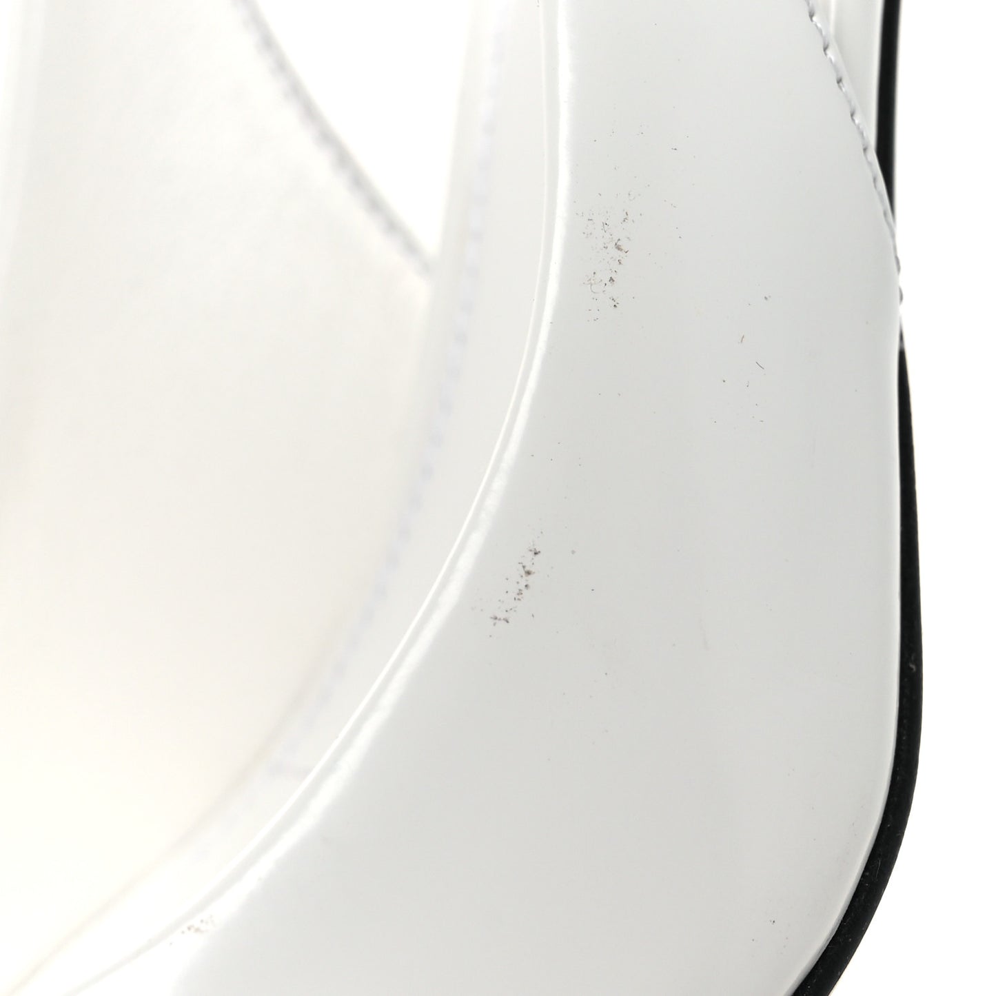 Spazzolato Triangle Logo Pointed Toe 75mm Slingback Pumps 38 White