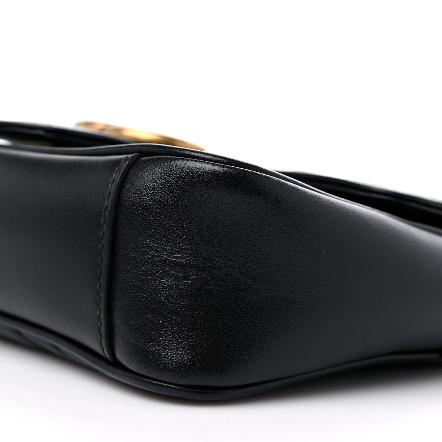 Calfskin Matelasse Mini GG Marmont Shoulder Bag Black